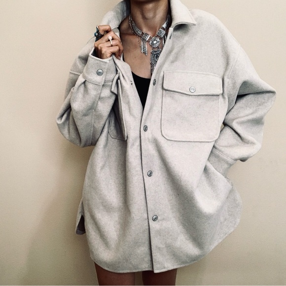 Brand new free people coat - baby oatmeal size XL - Picture 6 of 12